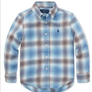 Polo Ralph Lauren boys plaid button down. Size 8.